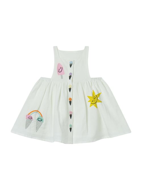 Vestito in Lino e Cotone con Ricami STELLA MC CARTNEY | 1182-Z0138101